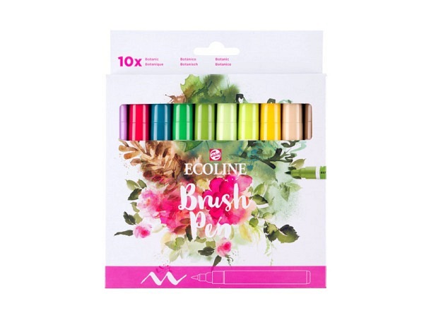 Filzstift Talens Ecoline Brush Pen 10er Set Botanic