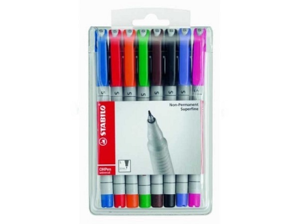 Filzstift Stabilo OHPen S löslich 8er Set