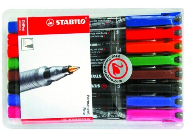 Filzstift Stabilo OHPen F permanent 8er Set