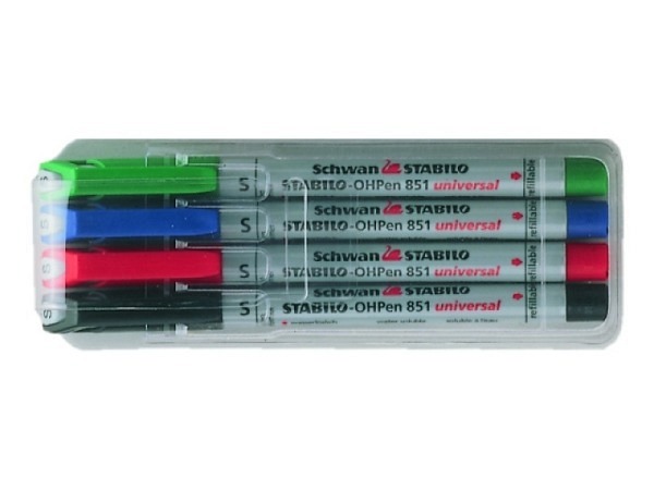 Filzstift Stabilo OHPen M löslich 4er Set