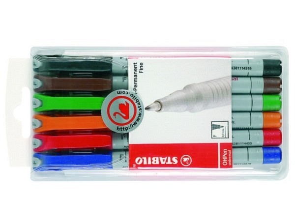 Filzstift Stabilo OHPen M löslich 8er Set