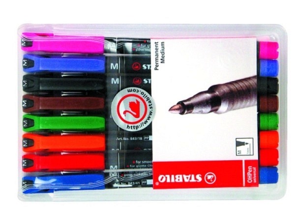 Filzstift Stabilo OHPen M permanent 8er Set