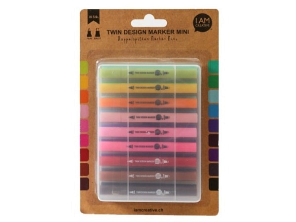 Filzstift I am creative Twin design marker mini 18 Farben