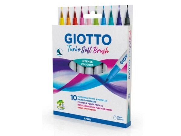 Filzstift Giotto Turbo Brush 10er Set 
