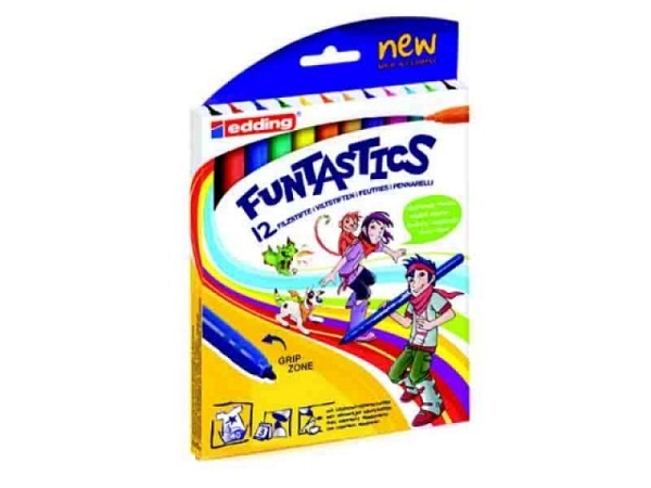 Filzstift Edding 15 Funtastics 12er Set auf Wasserbasis