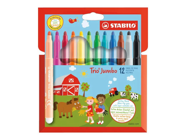 Filzstift Stabilo Trio Jumbo 12er Set 