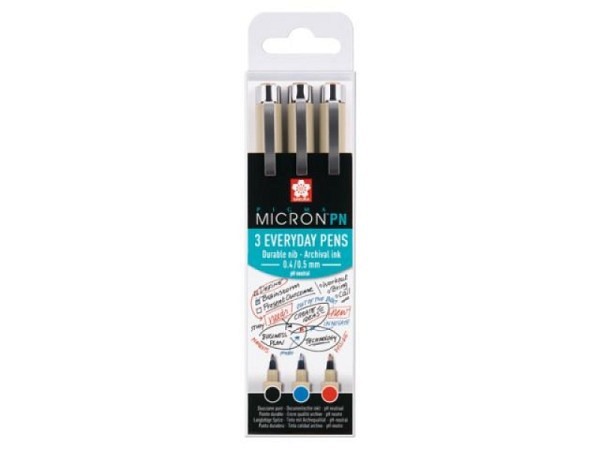 Filzstift Sakura Pigma Micron PN 3er Set Office 