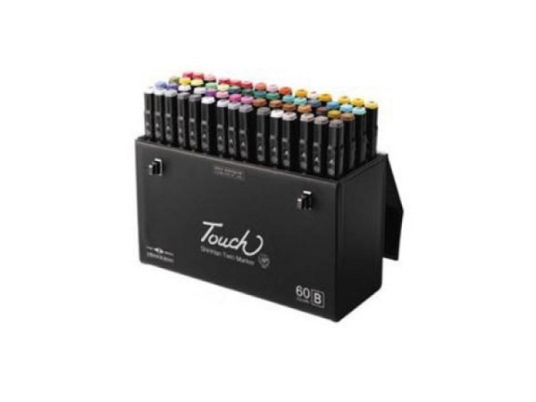 Filzstift Touch Doppelspitz Set 60er B in Koffer 1,5-6mm/1mm