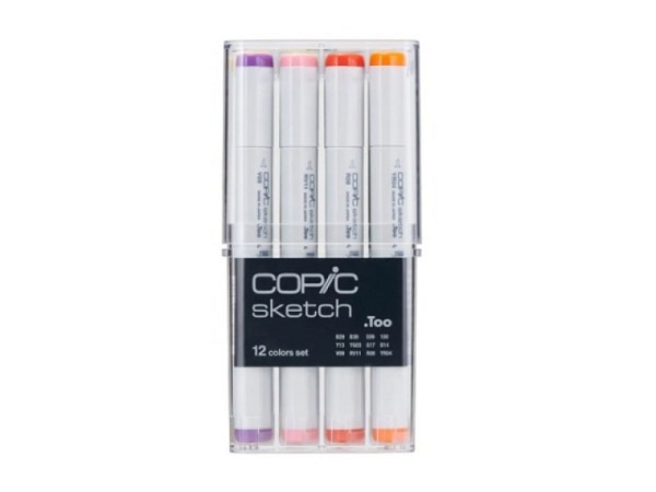 Filzstift Copic Sketch Doppelspitze Set 12er Grundtöne