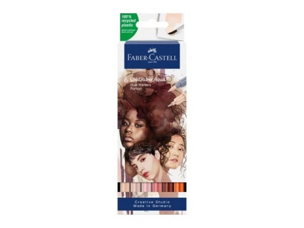 Filzstift Faber-Castell Goldfaber Aqua Dual Marker Portrait 6er Set