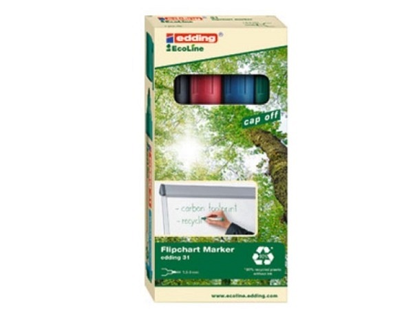 Filzstift Edding 31 Ecoline Flipchart Marker 4er Set 1,5-3mm