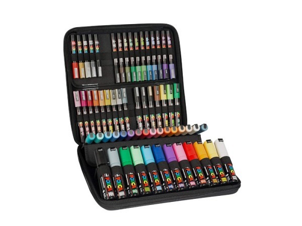 Filzstift Uniball Posca Set 60er Koffer