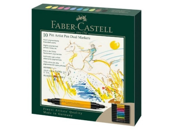 Filzstift Faber-Castell Pitt Artist Pen Dual Marker 10er Set 