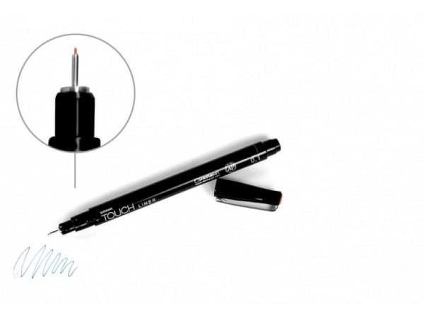 Filzstift Touch Liner 0,1mm blau, Wasserbasis