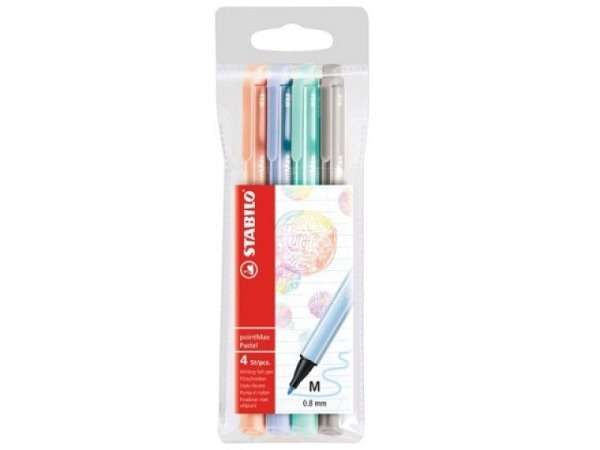 Filzstift Stabilo 488 PointMax 4er Set Pastell 0,8mm
