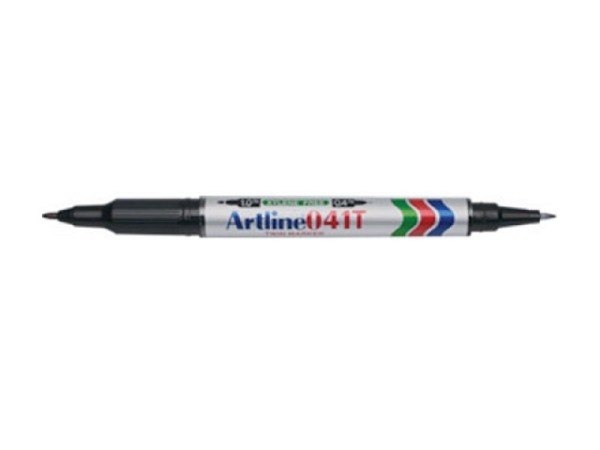 Filzstift Artline Twin Permanent Marker 041T schwarz