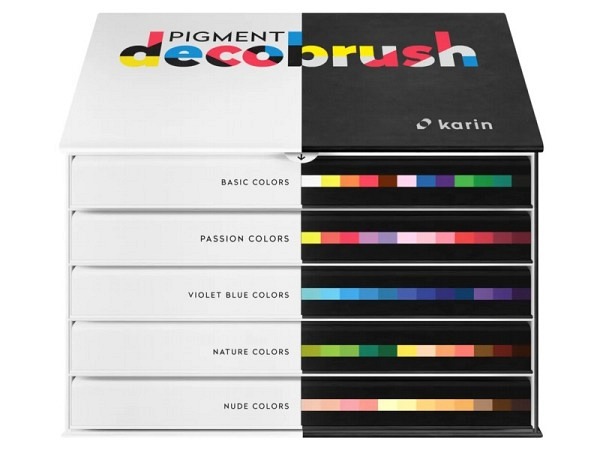 Filzstift Karin Pigment Decobrush 29C9 Professional 60er Set