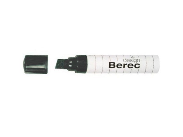 Filzstift Berec 954 schwarz, für Whiteboard und Flipchart geeignet, eckige Spitze mit Strichbreite 3-12mm