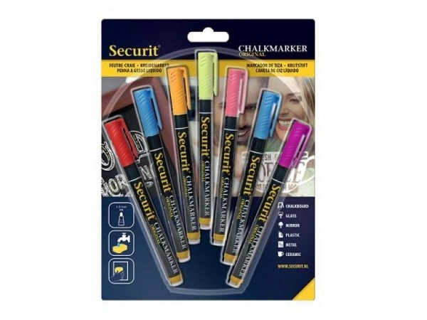 Filzstift Securit Kreidemarker SMA100 7er-Set farbig
