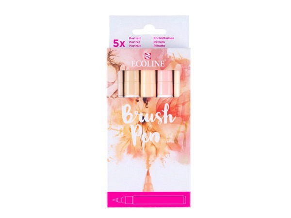 Filzstift Talens Ecoline Brush Pen 5er Set Beige/Pinktöne