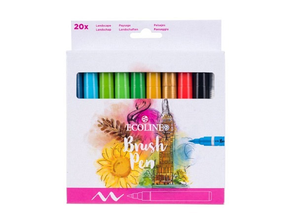Filzstift Talens Ecoline Brush Pen 20er Set