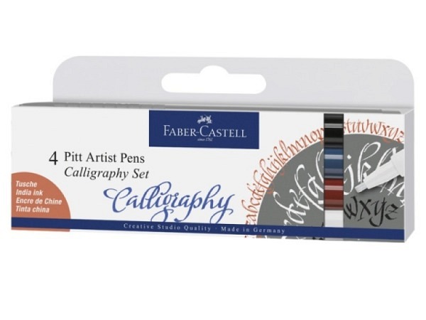Filzstift Faber-Castell Pitt Artist Pen calligraphy 4er Set Essential 
