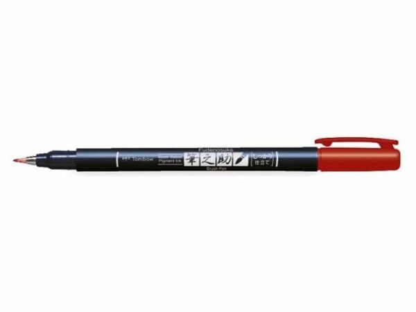 Filzstift Tombow Fudenosuke Brush Pen Hard rot