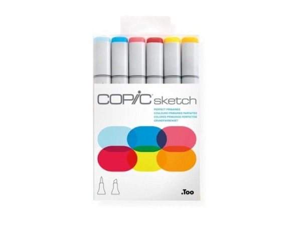 Filzstift Copic Sketch Doppelspitze Set 6er Perfect Primaries