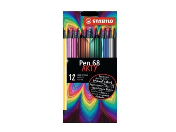 Filzstift Stabilo Arty Pen 68 12er Set im bedruckten Kartonetui