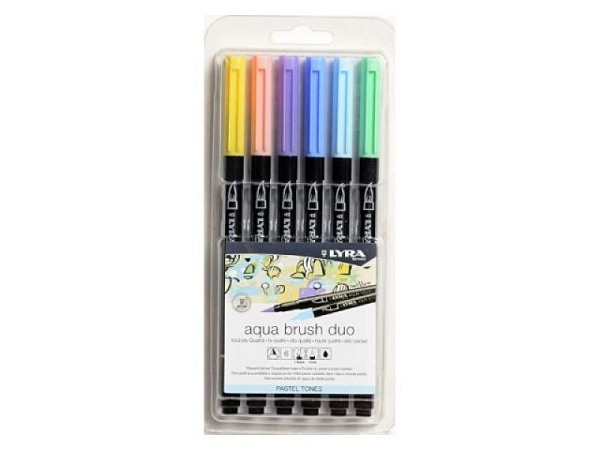 Filzstift Lyra Aqua Brush Duo 6er Set Pastell
