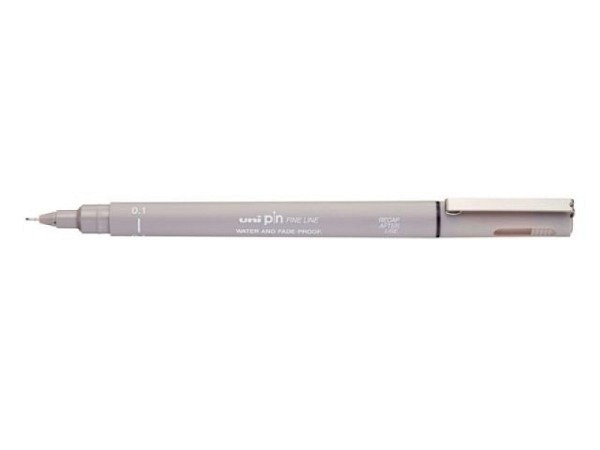 Filzstift Uniball Pin 0,1 hellgrau