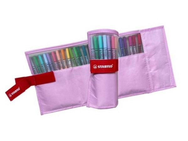 Filzstift Stabilo Pen 68 Set 25er Rollerset Pastell rosa