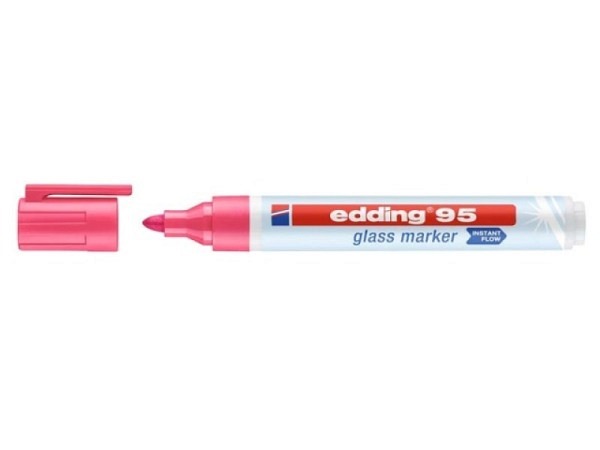 Filzstift Edding Glasmarker 95 rosa Rundspitze 1,5-3mm