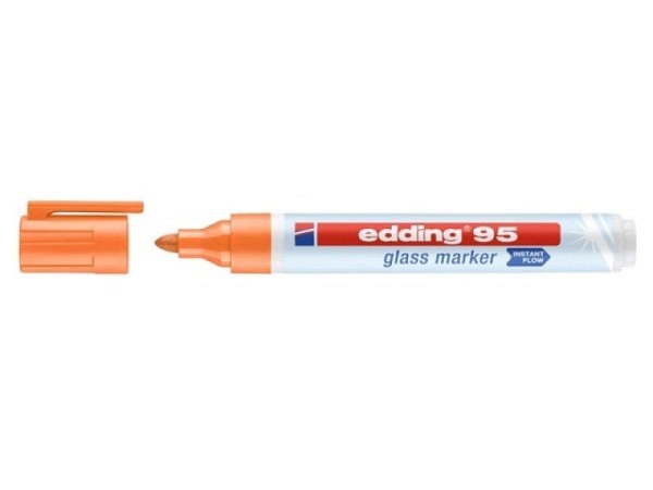 Filzstift Edding Glasmarker 95 orange Rundspitze 1,5-3mm