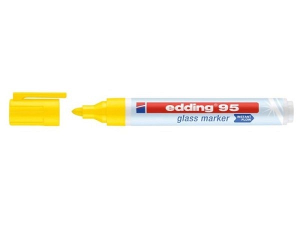Filzstift Edding Glasmarker 95 gelb Rundspitze 1,5-3mm