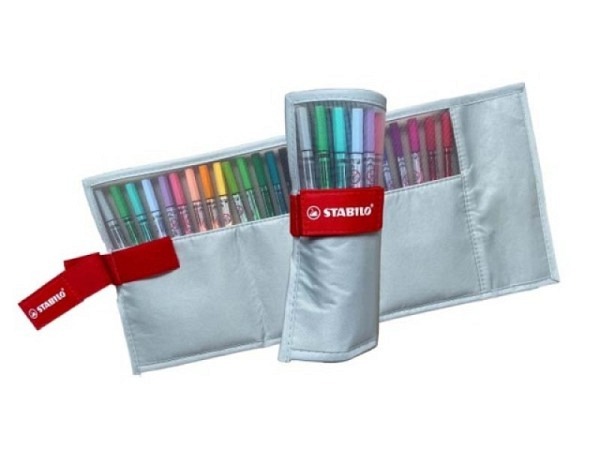 Filzstift Stabilo Pen 68 Set 25er Rollerset Pastell grau