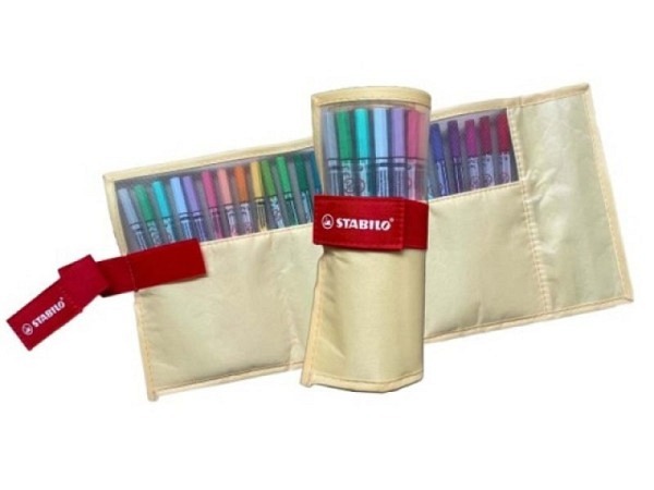 Filzstift Stabilo Pen 68 Set 25er Rollerset Pastell gelb 