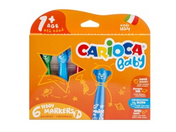 Filzstift Carioca Baby 6er Teddy Markers 