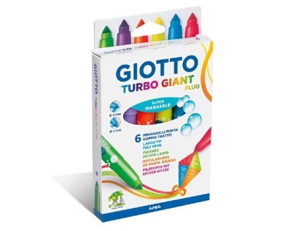 Filzstift Giotto Turbo Giant FLUO 6er Set 