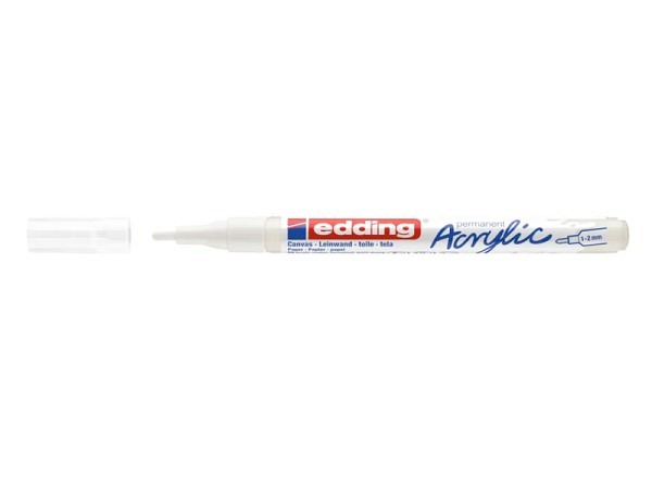 Filzstift Edding 5300 Acryl permanent verkehrsweiss