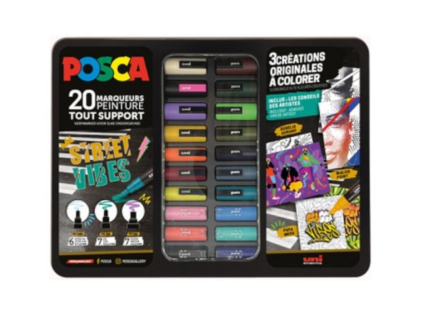 Filzstift Uniball Posca Set 20er Box STREET VIBES
