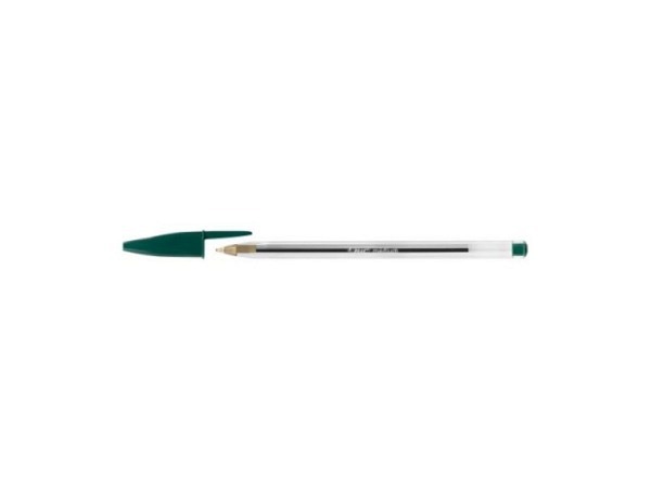 Kugelschreiber Bic Cristall mit Deckel grün, Stärke 0,4mm