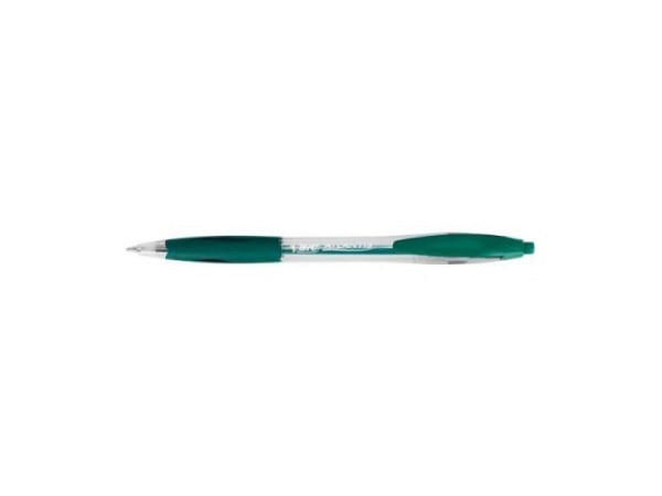 Kugelschreiber Bic Atlantis grün Breite: 0,4mm transp Schaft