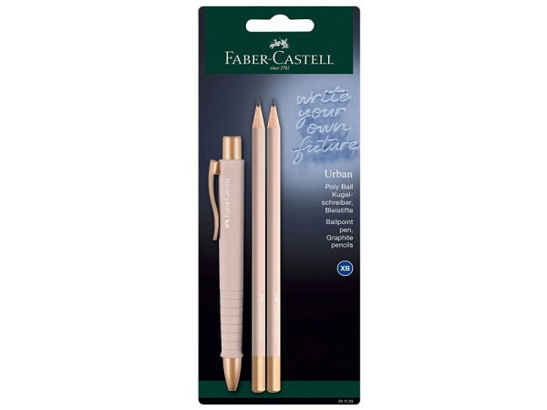 Kugelschreiber Faber-Castell Poly Ball Urban XB Set pale rose