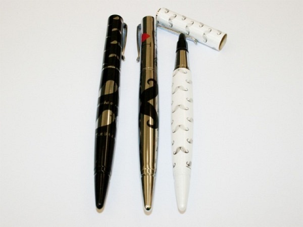 Roller Rollink Metall Moustache schwarz, weiss und silber