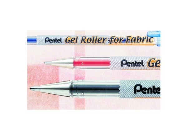 Roller Pentel Wäschestift schwarz Fabric, Strichbreite 1mm