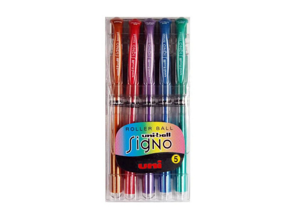 Roller Uniball Signo UM-153 5er Set metallic