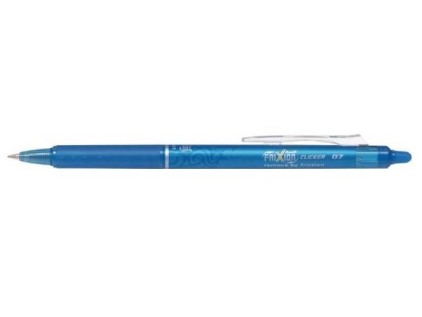 Roller Pilot Frixion Clicker 07 hellblau, mit einziehbarer Spitze