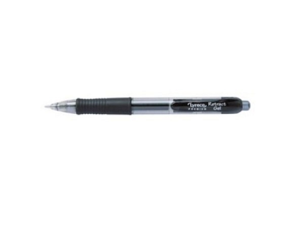 Roller Lyreco Premium retract Gel schwarz 0,5mm