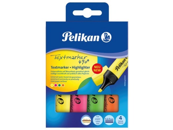 Leuchtstift Pelikan 490 4er Set